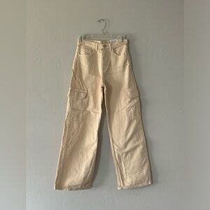 H&M Wide Fit High Twill Trousers